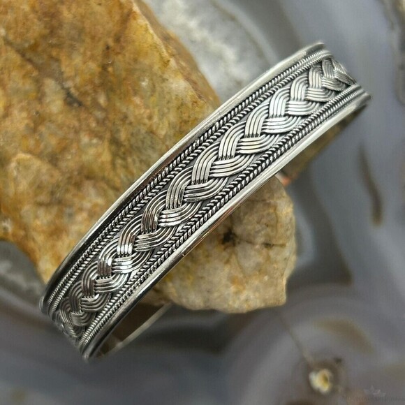 Sterling Silver Flexible & Adjustable Braided Fashion Bracelet For Women #1 main image 10